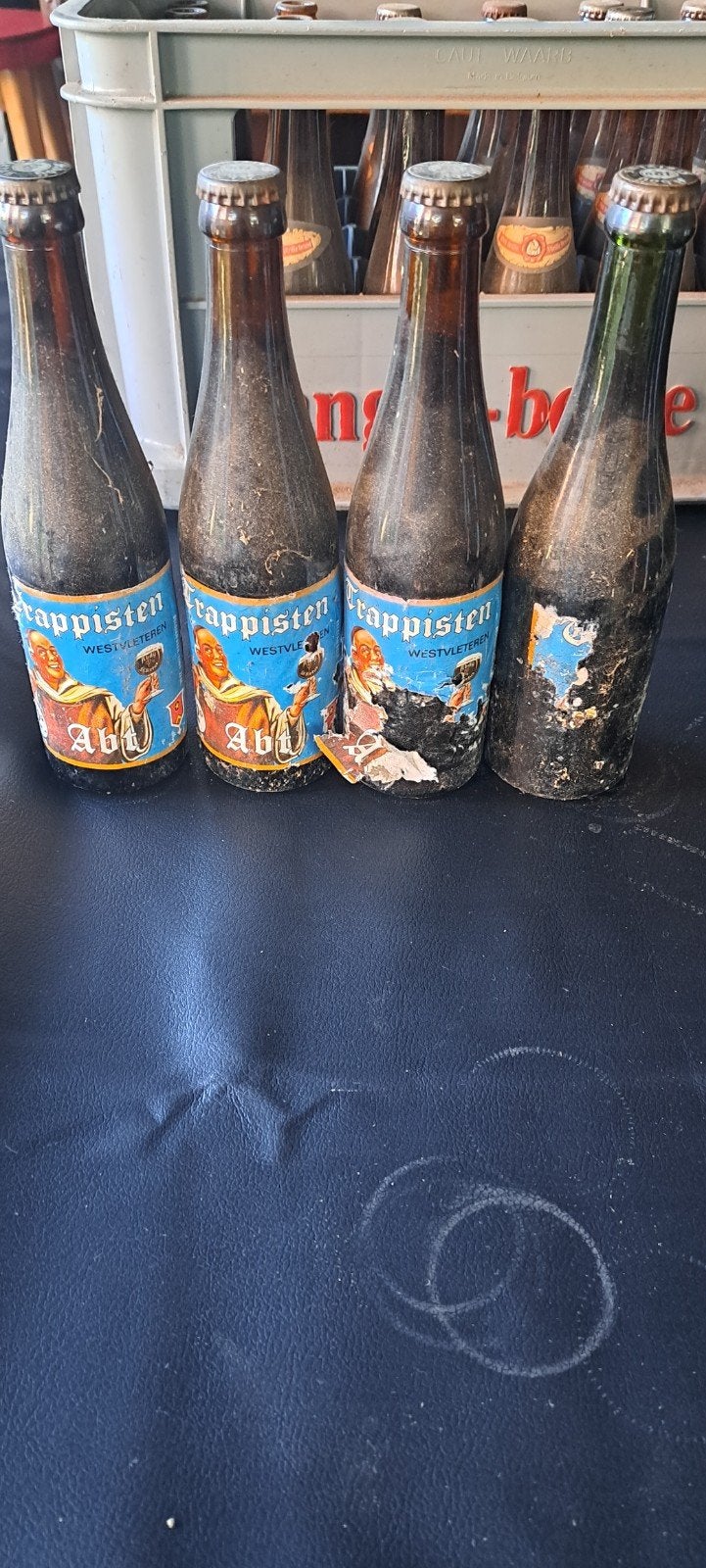 4 oude flesjes trappist westvleteren sixtus 12 abdij, Verzamelen, Ophalen of Verzenden, Flesje(s)