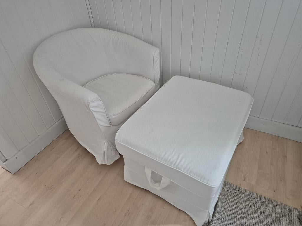 Magnifique fauteuil relax blanc avec repose-pieds, Enlèvement
