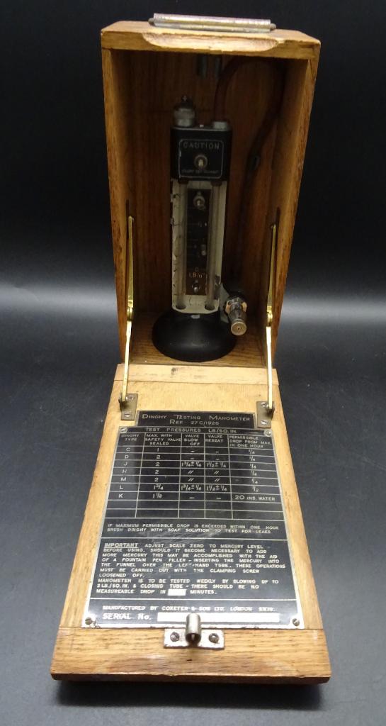 Britse RAF manometer voor het testen van reddingsbootjes WW2, Verzamelen, Militaria | Tweede Wereldoorlog, Ophalen of Verzenden