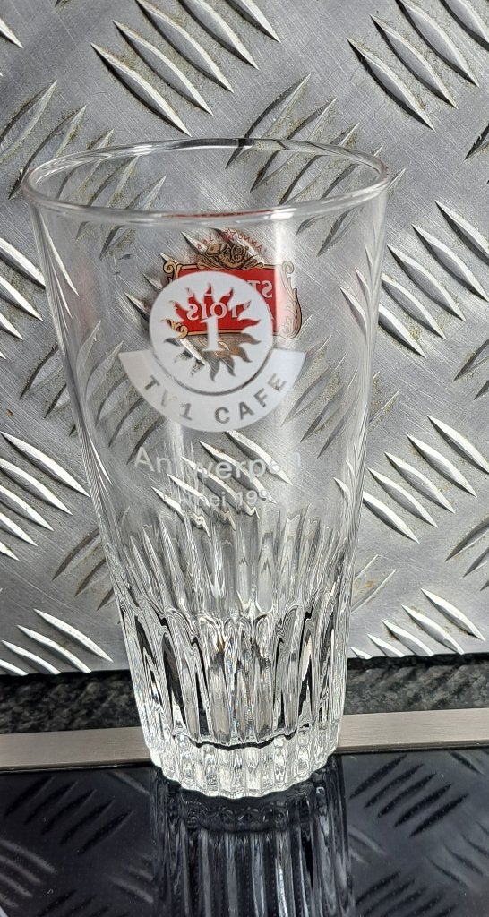 Stella Artois TV1 Cafe  14 mei 1999 glas, Verzamelen, Ophalen of Verzenden, Gebruikt, Glas of Glazen, Stella Artois
