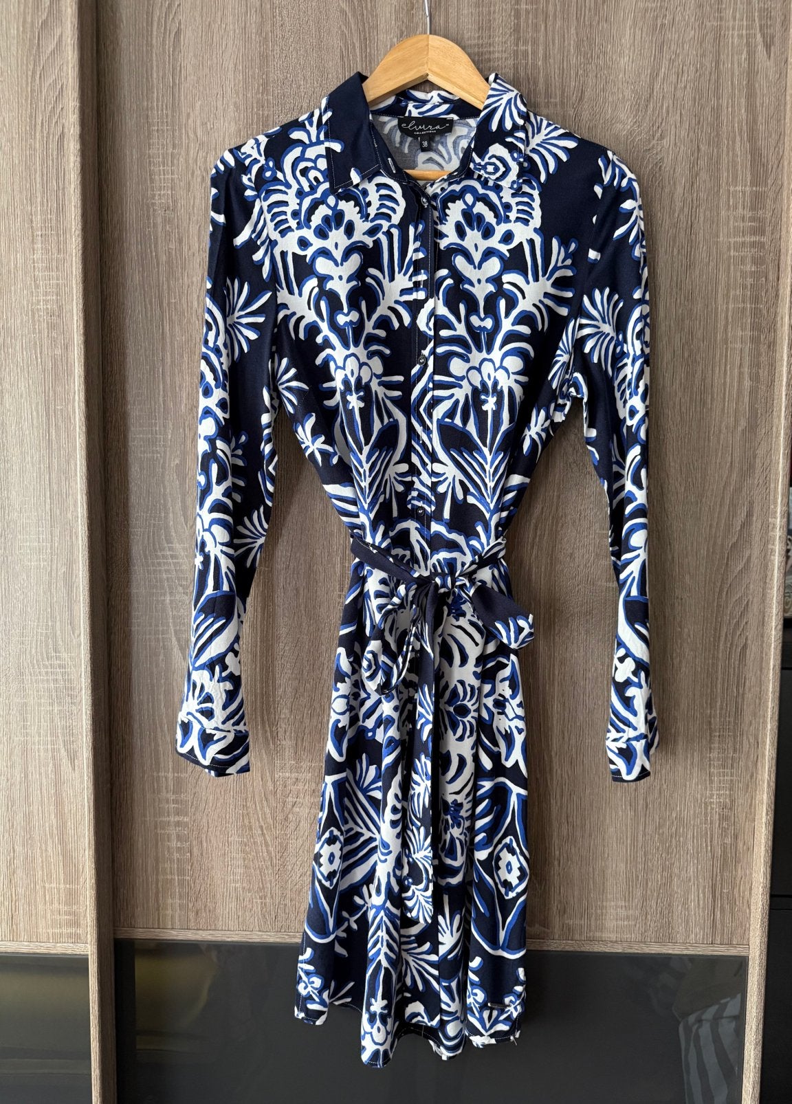 Lange jurk maat 38, Maat 38/40 (M), Blauw, Ophalen of Verzenden, Zo goed als nieuw