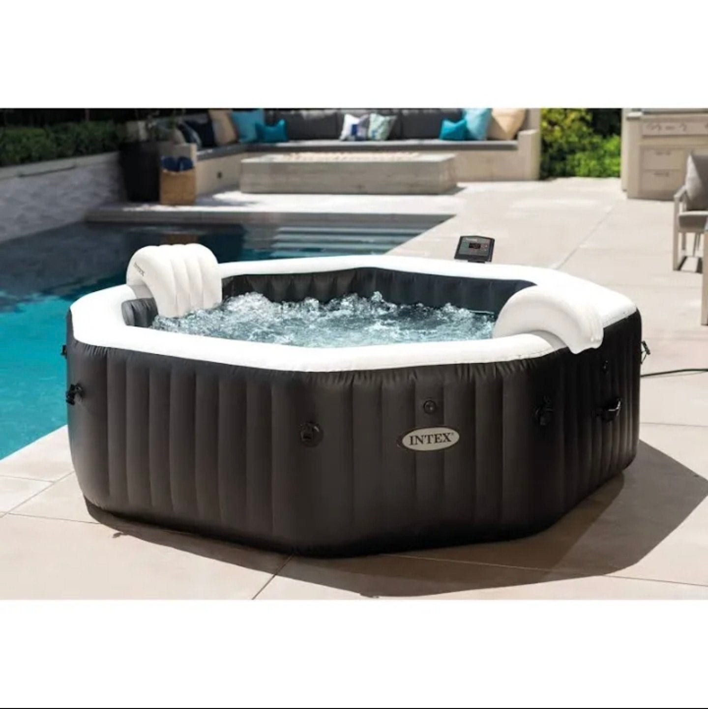 NIEUW INTEX 6-persoons jacuzzi - Purespa jet en Deluxe Bubbl, Ophalen, Nieuw, Opblaasbaar