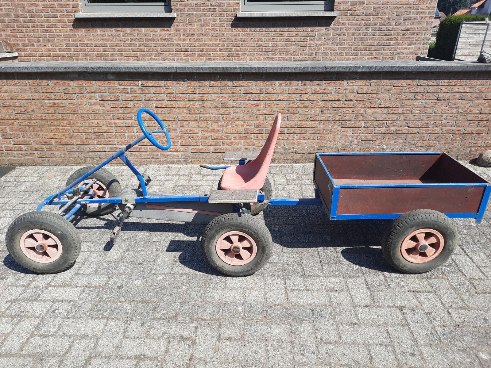 Gocart berg met aanhangwagen, Ophalen, Berg
