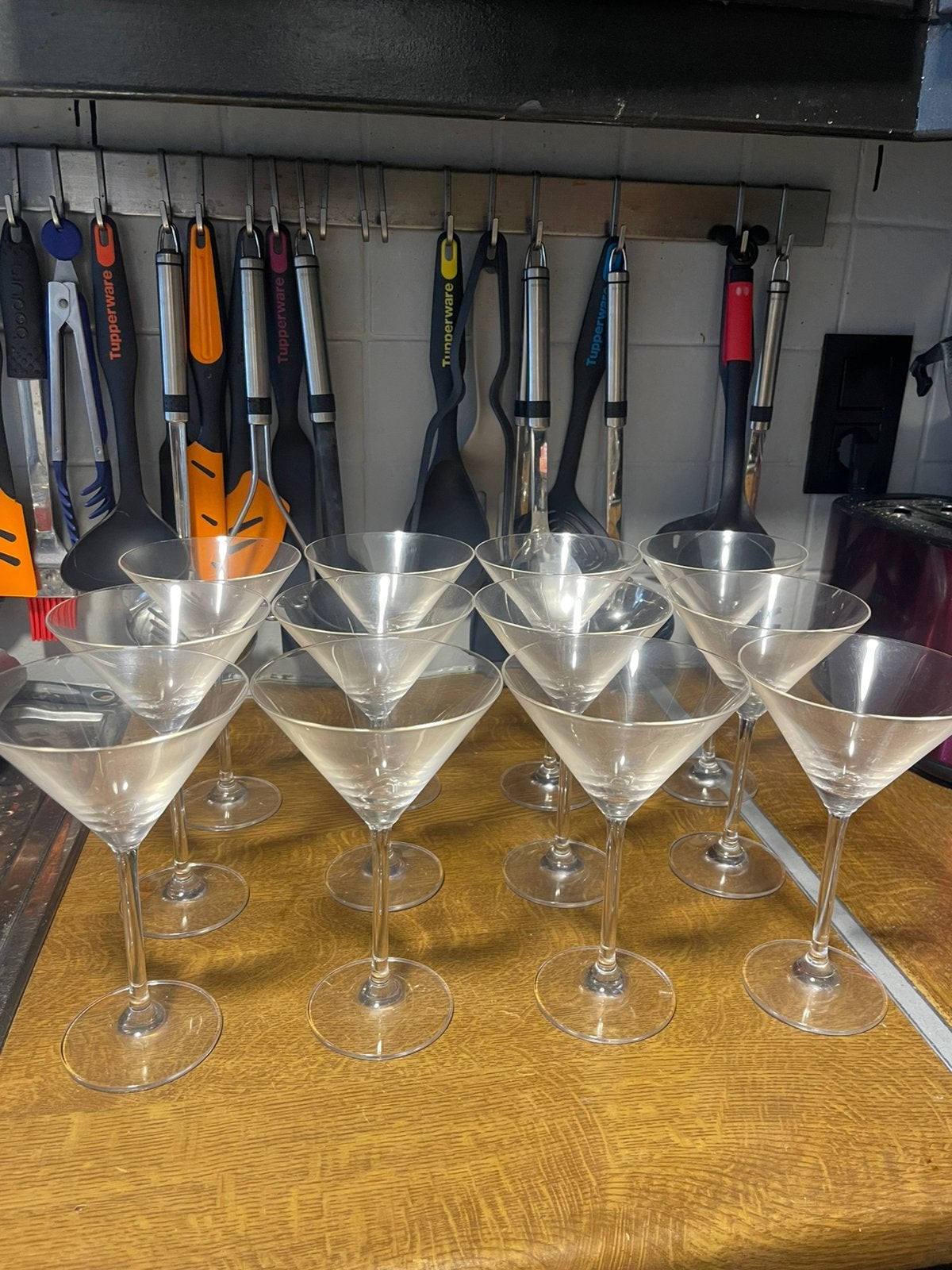 12 kristal cocktailglazen, Verzamelen, Ophalen, Zo goed als nieuw