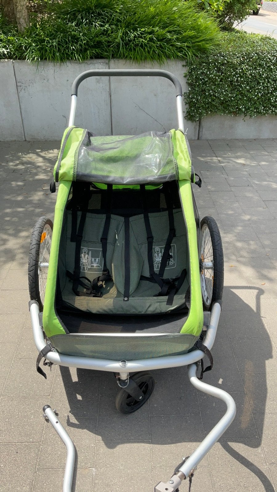 Fietsbuggy, Ophalen, Gebruikt