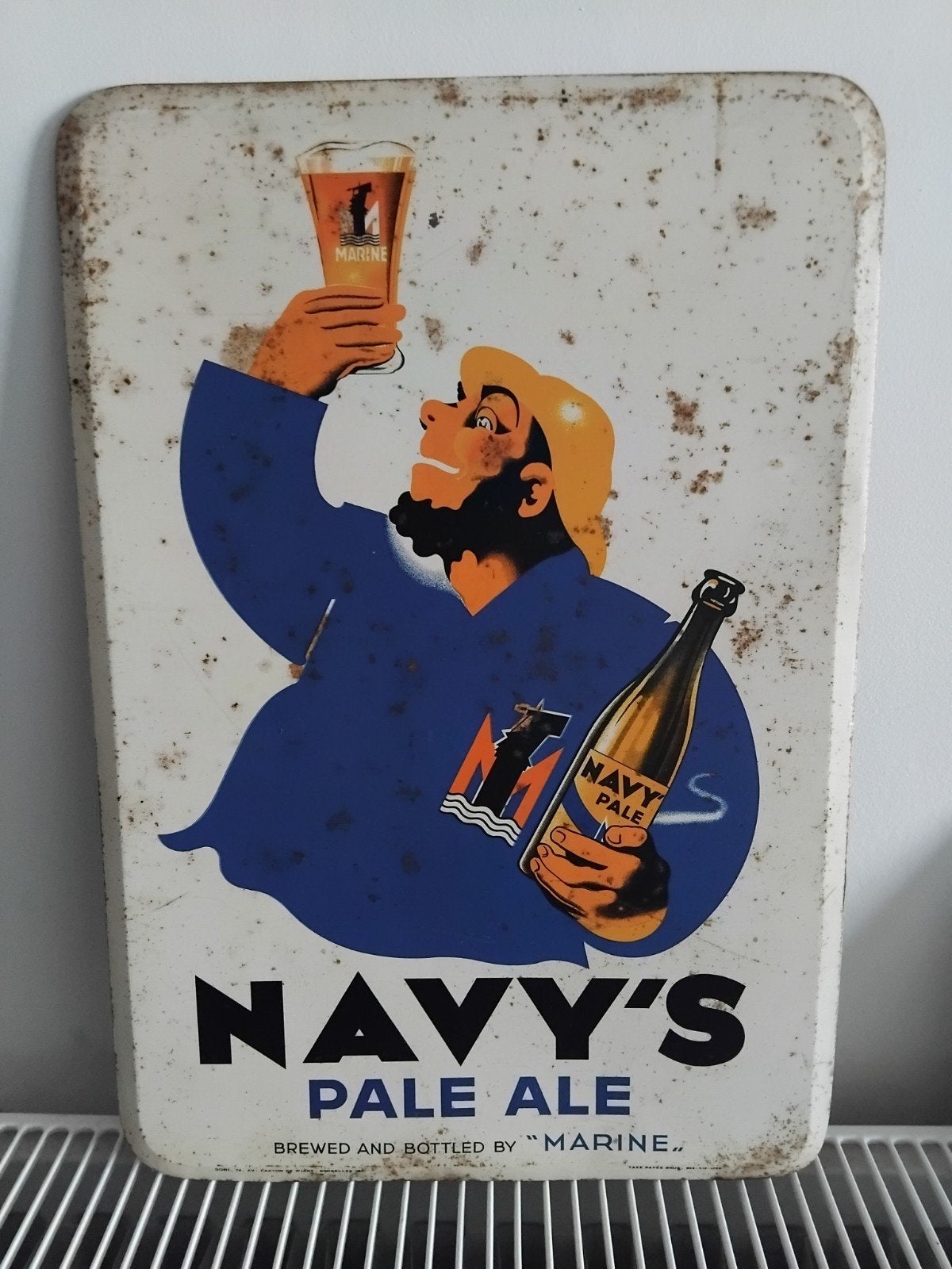 blikken bord navy's pale ale, Ophalen of Verzenden