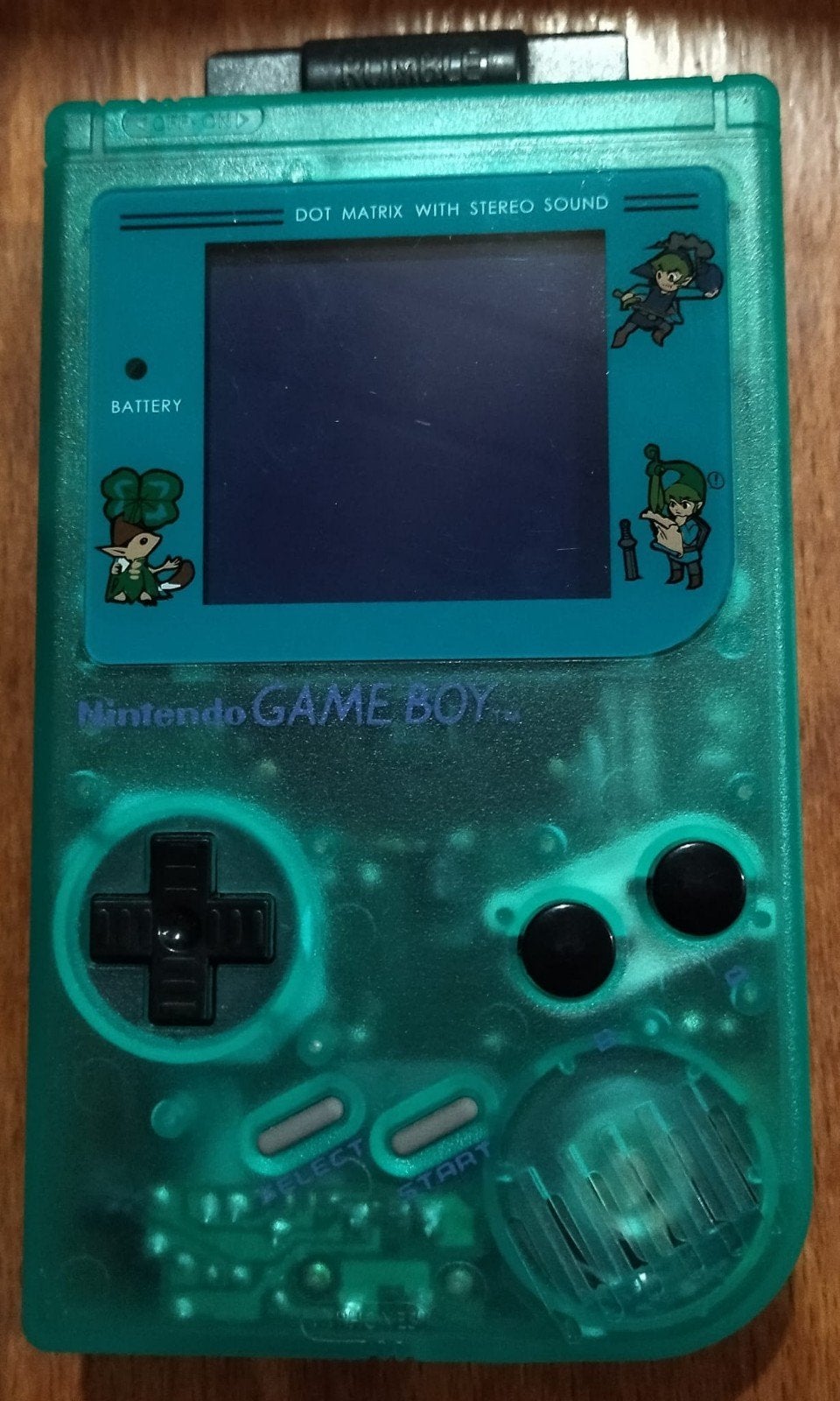 Nintendo Game Boy — transparante versie met achtergrondve