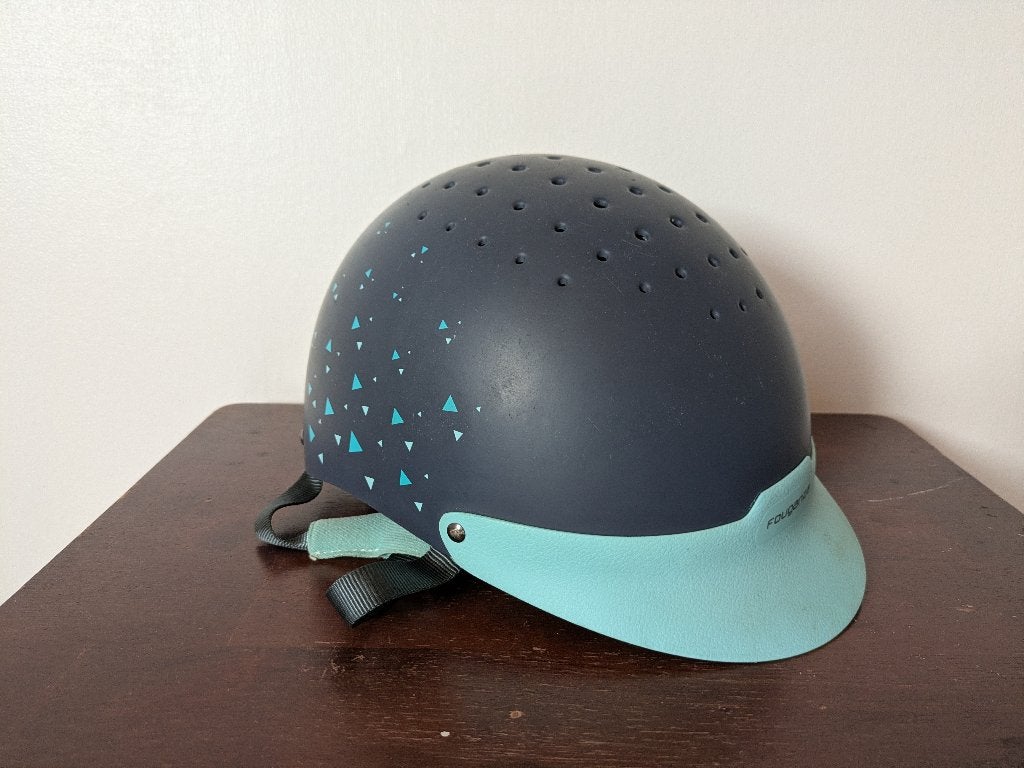 Helm / ruiterhelm kind / tok., Ophalen, Gebruikt, Fouganza, Rijhelm/cap