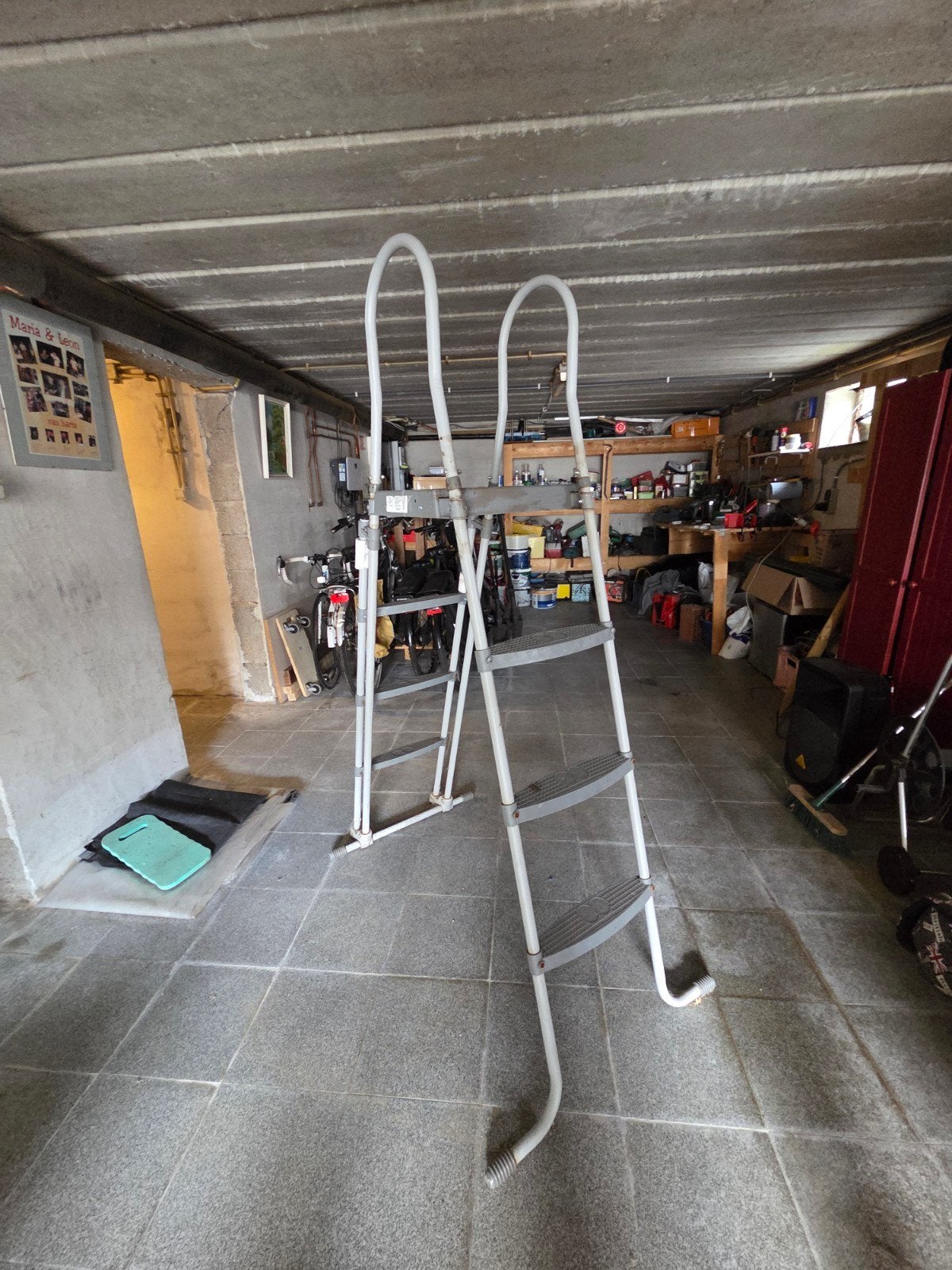 gratis zwembadladder, Enlèvement