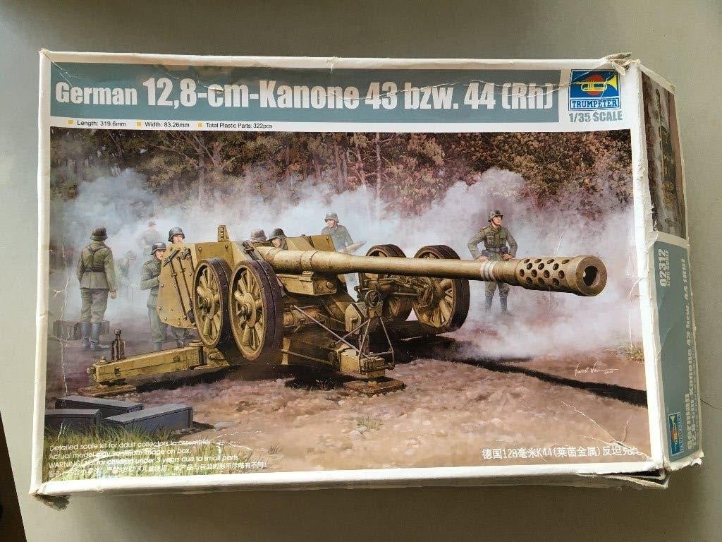 ensemble trompetter 1/35 pak44 gun wo2 modèle allemand, Hobby & Loisirs créatifs, Enlèvement ou Envoi, Utilisé, 1:32 à 1:50, Tank