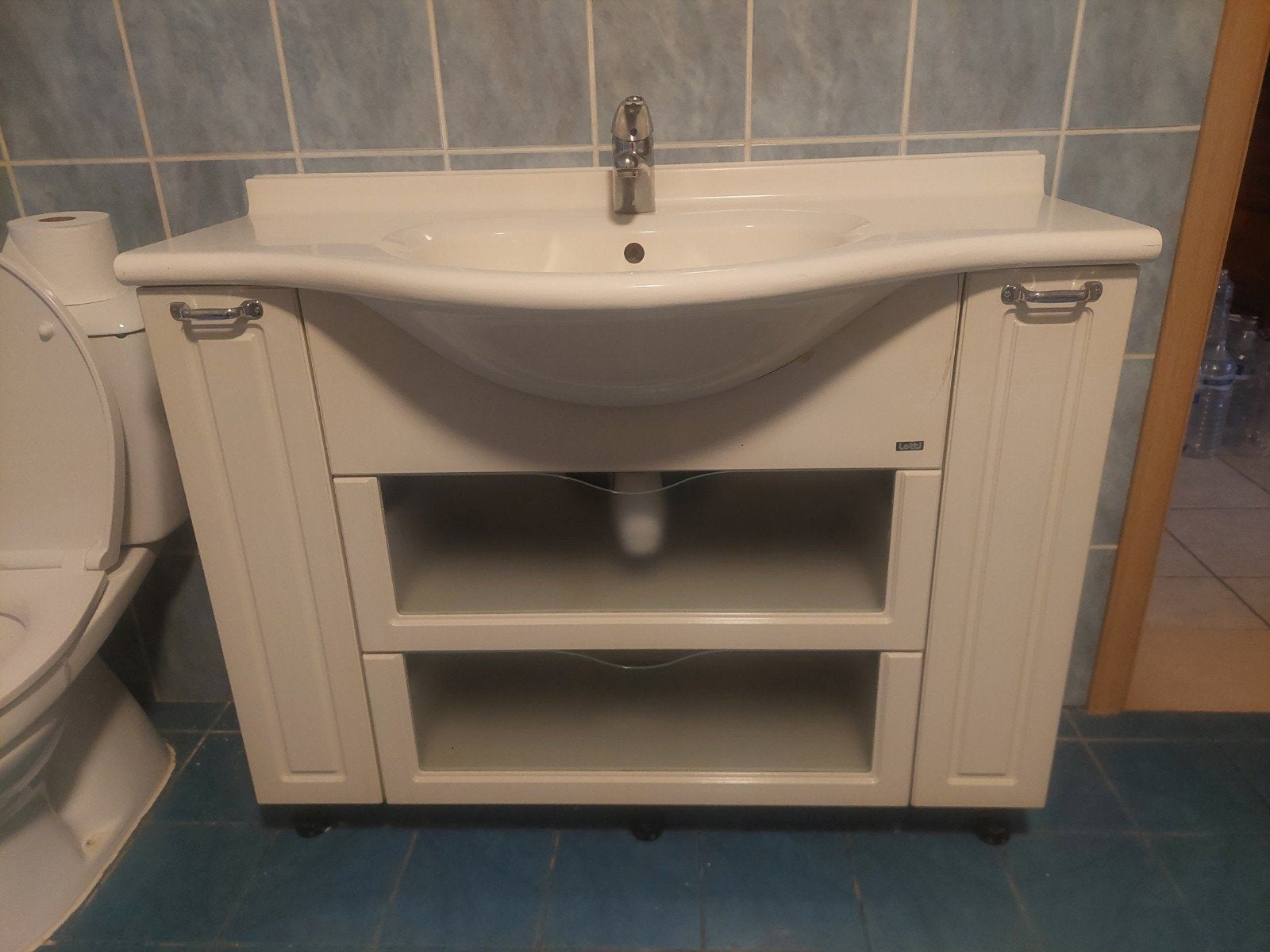 Meuble de salle de bain GRATUIT de 105 cm + miroir - toilett, Maison & Meubles, Enlèvement