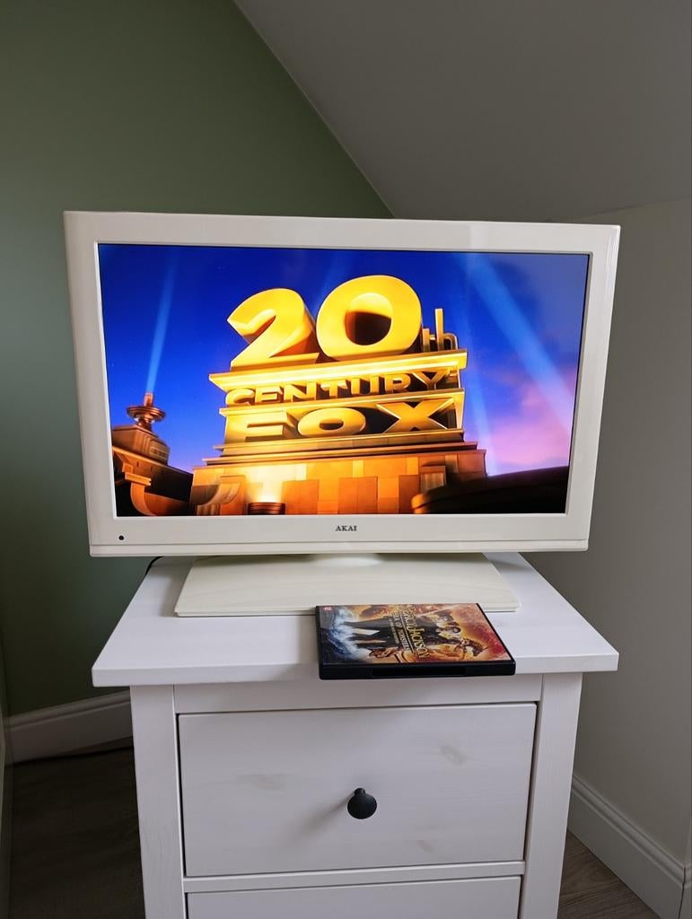 Akai tv met ingebouwde dvd-speler (wit), TV, Hi-fi & Vidéo, Télévisions, Autres marques, 60 à 80 cm, LCD, Enlèvement