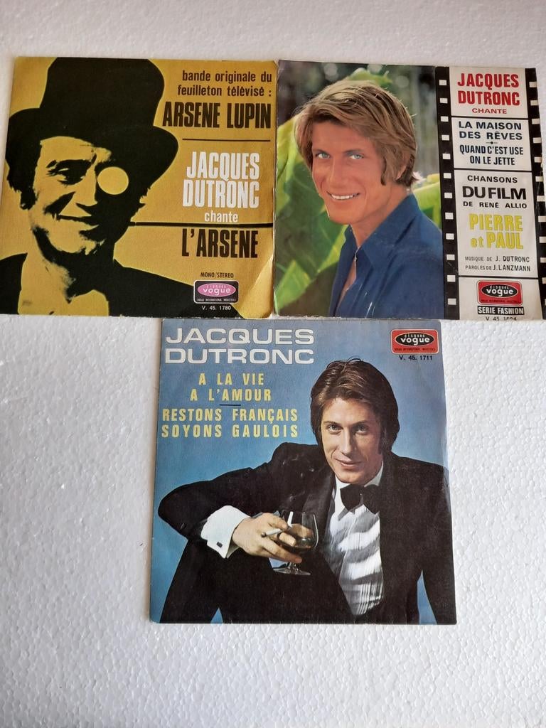 JACQUES DUTRONC. 3 x 45 T, Cd's en Dvd's, Ophalen of Verzenden