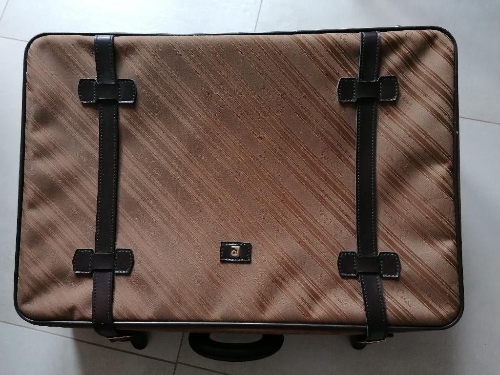 Vintage PIERRE CARDIN koffer, Overige materialen, Gebruikt, 45 tot 55 cm, Wieltjes