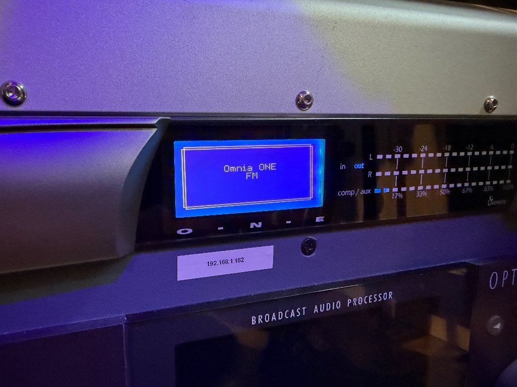 Omnia One broadcast audio processor, Audio, Tv en Foto, Professionele apparaten, Ophalen of Verzenden, Gebruikt, Audio