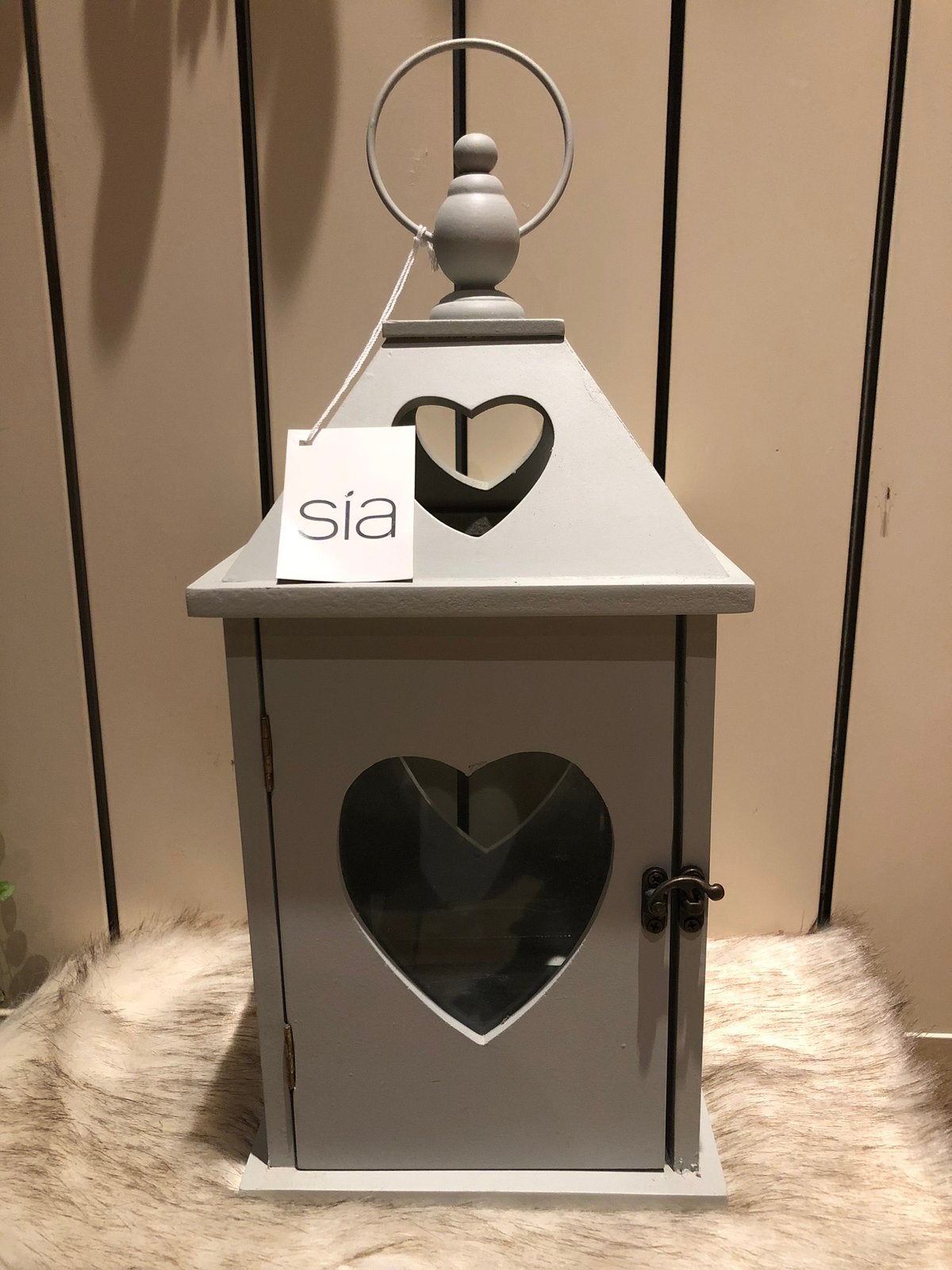 Vintage Sia herfstdecoratielantaarn, Huis en Inrichting, Nieuw, Ophalen of Verzenden, Grijs, Vintage