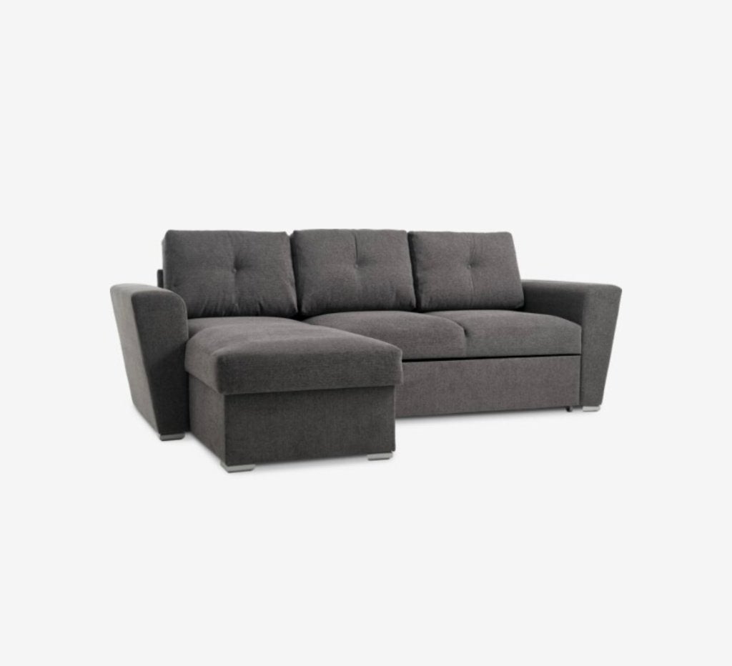Canapé d’angle convertible avec coffre  – État neuf, Enlèvement, Comme neuf, Tissus, Moderne, contemporain