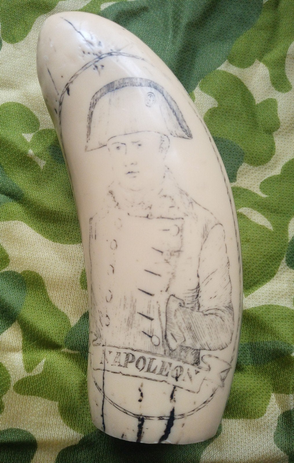 Napoléon gravé sur une dent de cachalot. Lire annonce, Antiquités & Art, Enlèvement ou Envoi