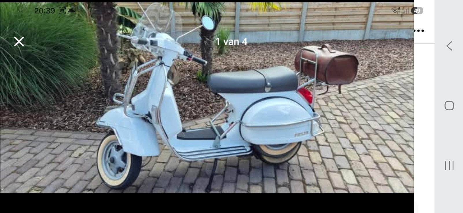 Mooie witte vespa px 125 E ,, Fietsen en Brommers, Ophalen, Tweetakt, Gebruikt, Vespa