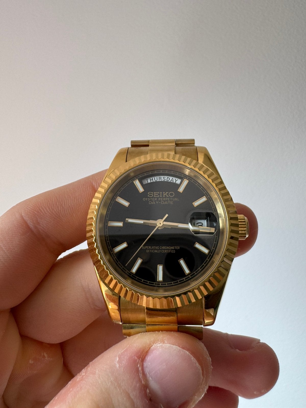 Seiko Style Day Date Oyster Perpetual horloge, Ophalen of Verzenden, Zo goed als nieuw, Seiko