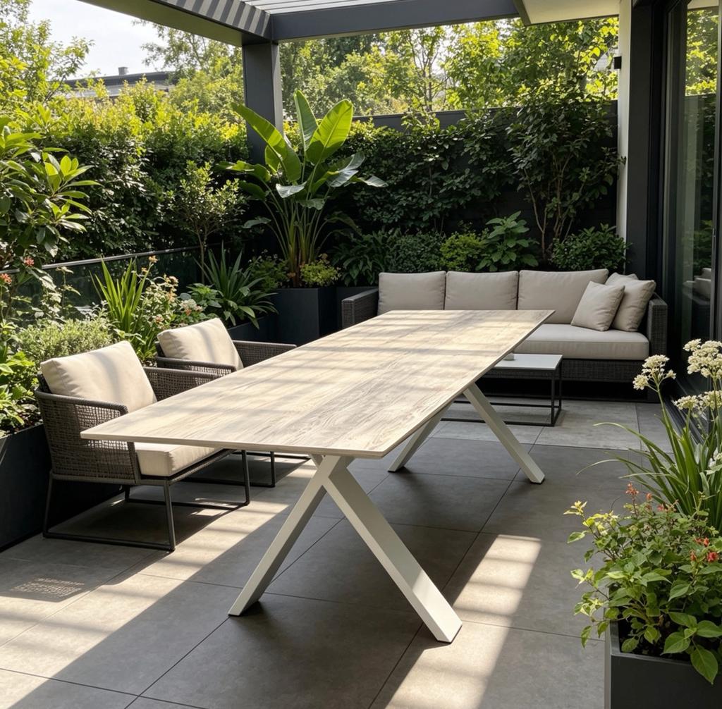 Table de jardin Joli, Jardin & Terrasse, Tables de jardin, Comme neuf, Rectangulaire, Aluminium, Enlèvement