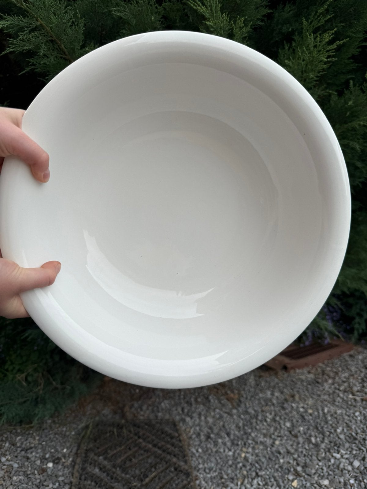 Grande bassine ancienne en tôle émaillée, Jardin & Terrasse, Neuf, 25 à 40 cm, Rond, Intérieur