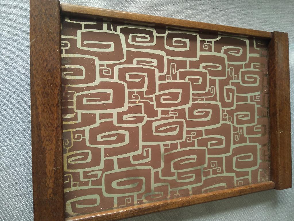 Serveerplaat dienblad art deco psychedelisch VINTAGE, Huis en Inrichting, Woonaccessoires | Dienbladen, Ophalen