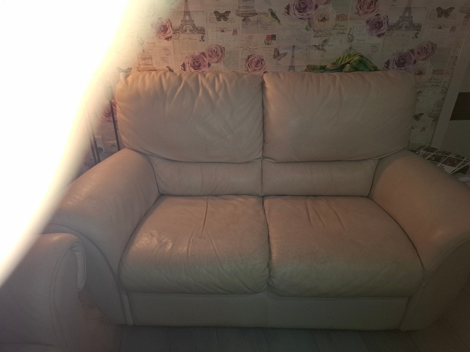 salon en cuir, Maison & Meubles, Canapés | Salons, Enlèvement, Utilisé, Deux personnes, Cuir