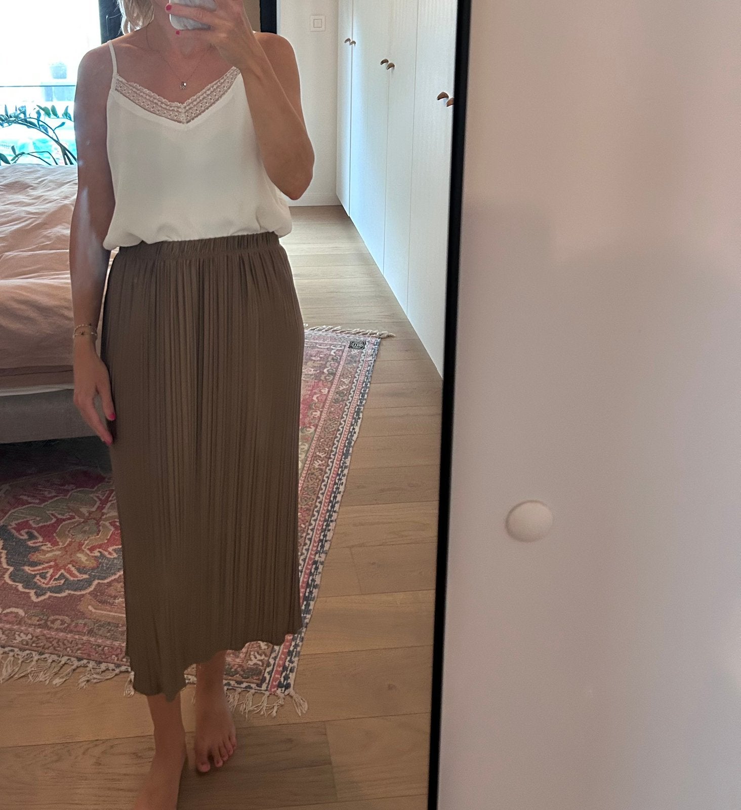 Groene lange rok zara maat S, Kleding | Dames, Ophalen of Verzenden, Maat 36 (S), Gedragen, Onder de knie