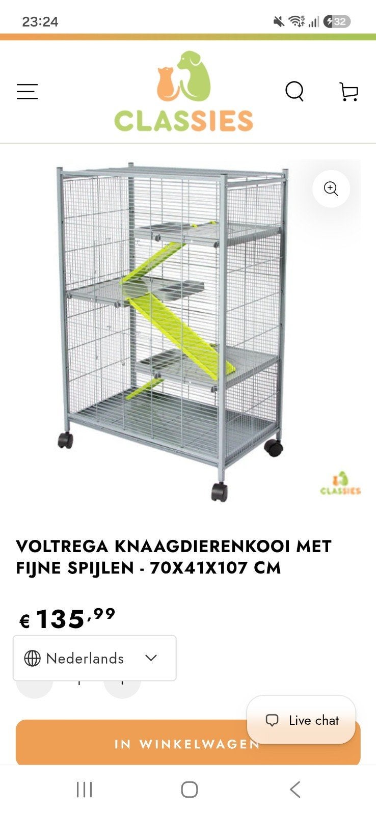 Knaagdierenkooi NIEUW IN DOOS, Dieren en Toebehoren, Ophalen, Nieuw, Metaal, Overige typen