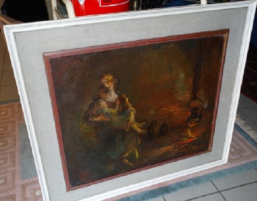 Jules Van de Veegaete (1886-1960), Antiquités & Art, Art | Peinture | Classique, Portrait ou Personnes, Peinture à l'huile, Signé