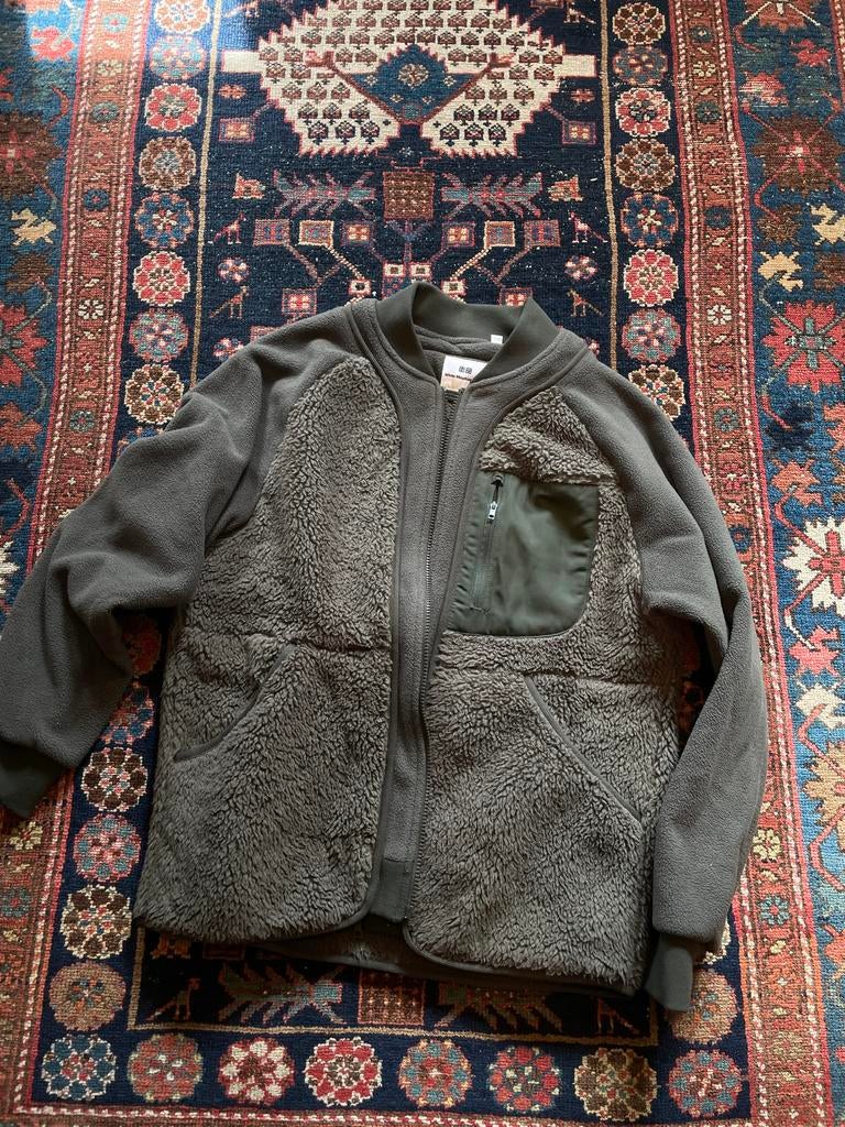 White Mountaineering x Uniqlo fleece, Ophalen, Zo goed als nieuw, Maat 46 (S) of kleiner, Groen
