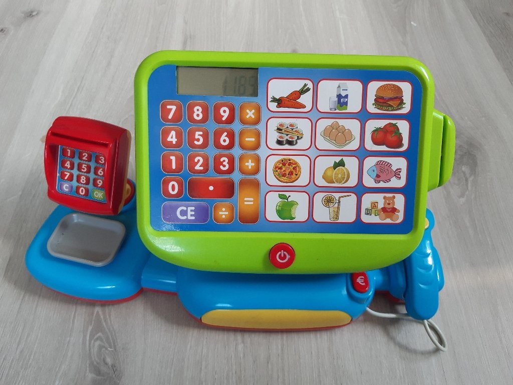 Speelgoed Kassa met touchscreen en scanner, Ophalen of Verzenden, Zo goed als nieuw, Met licht