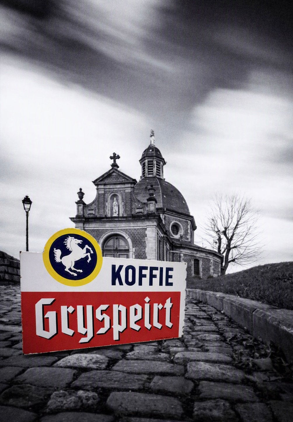 Emaille bord Gryspeirt koffie, Ophalen of Verzenden, Gebruikt