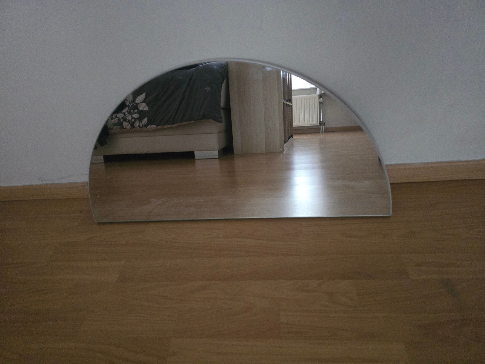 Miroir demi-lune 80 cm, Maison & Meubles, Moins de 100 cm, Comme neuf, Enlèvement, 75 à 100 cm