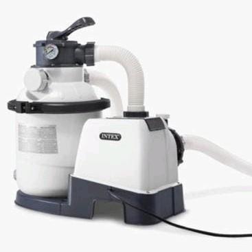 Zandfilter met pomp, zoutsysteem en zomerzeil, Ophalen, Gebruikt, Filter