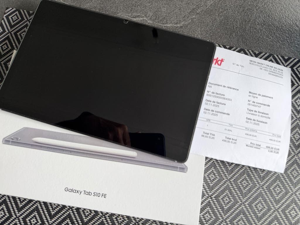 Samsung Galaxy Tab S10 Fe WiFi Gray 256 Gb, Computers en Software, Android Tablets, Zo goed als nieuw, Wi-Fi, 10 inch, 256 GB