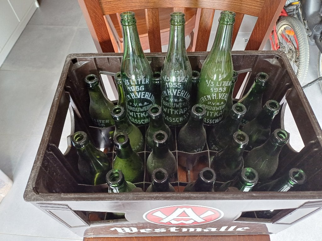 Flesjes Witkap Brasschaat 1956 - 1955 - 1953, Ophalen, Zo goed als nieuw, Flesje(s), Overige merken