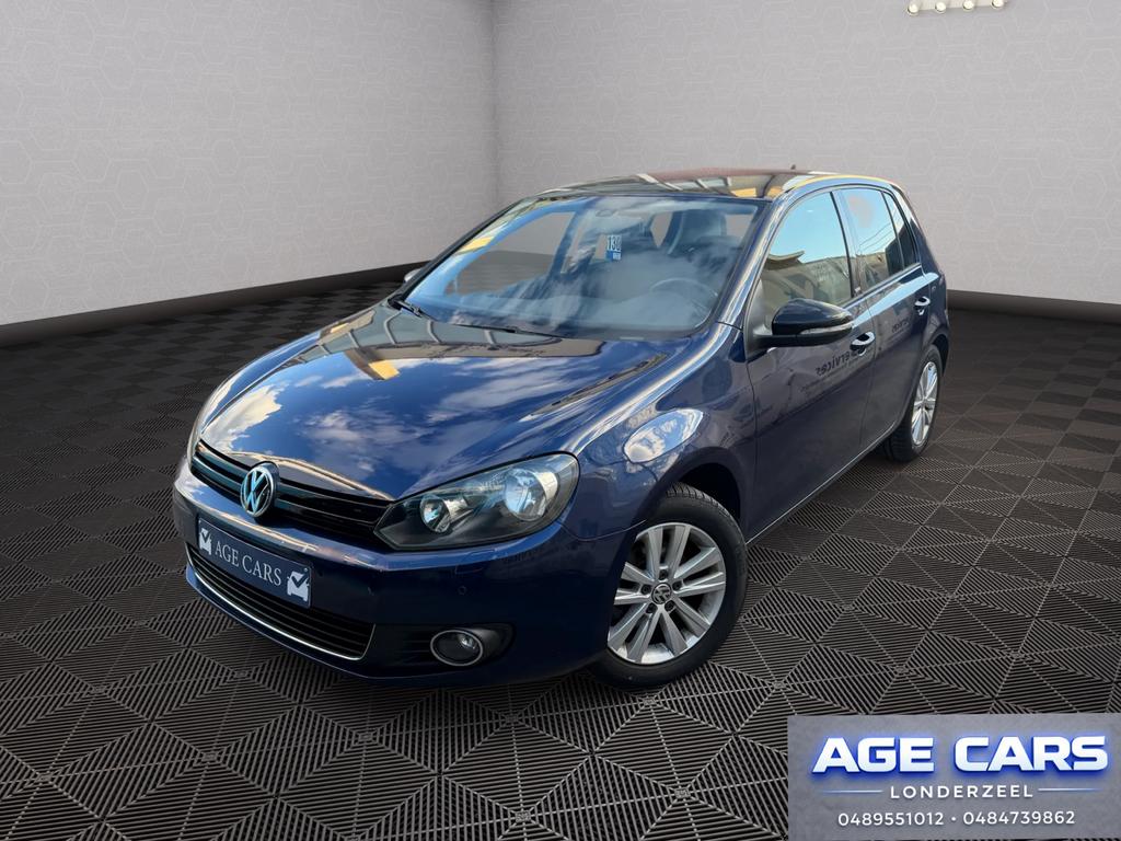 Volkswagen golf 6, Style 1.2 TSI 105pk, Auto's, Zwart, 4 cilinders, Blauw, Bedrijf
