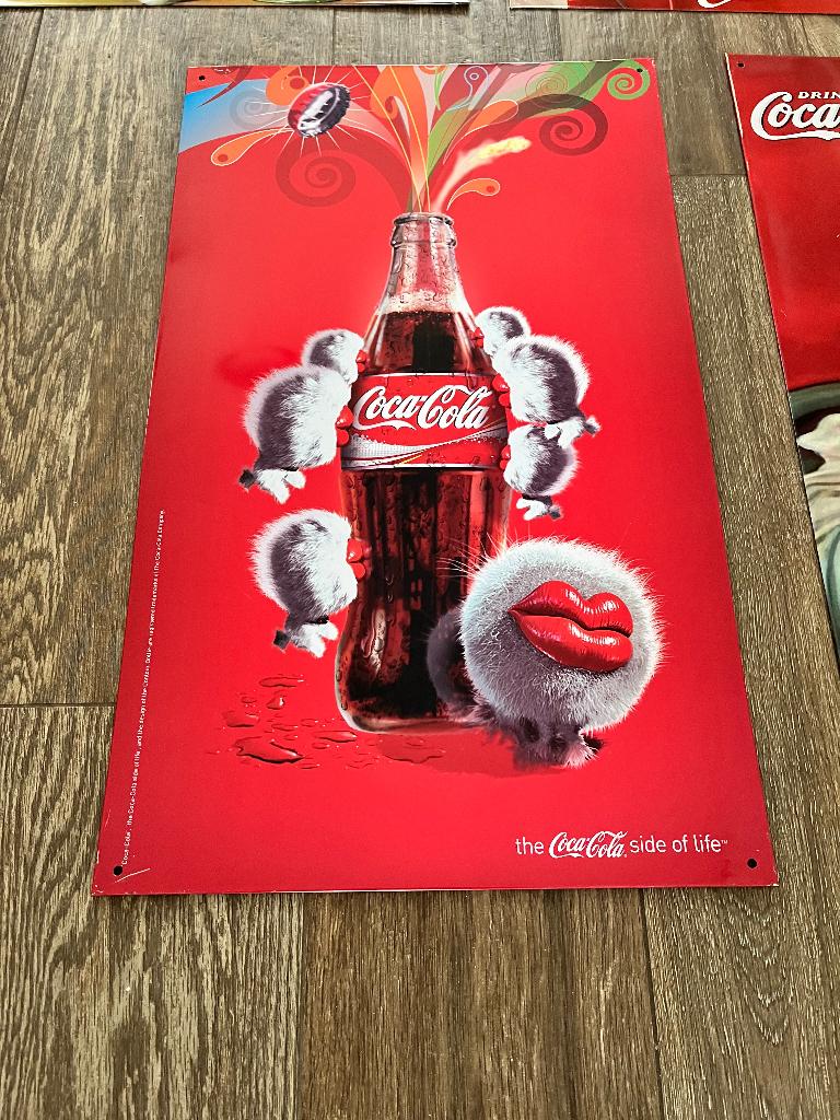 Coca Cola reclamebord 30 x 50 cm plakkaat, Ophalen, Zo goed als nieuw, Reclamebord