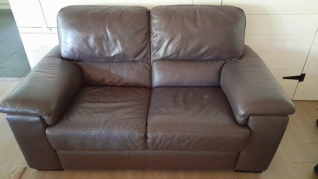 Lederen zetel, 150 à 200 cm, Enlèvement, Utilisé, Cuir