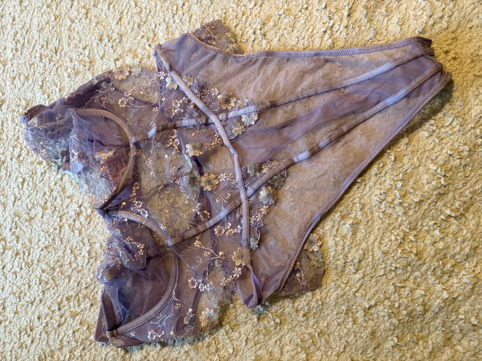 Kanten doorschijnende body - 75D, Kleding | Dames, Ondergoed en Lingerie, Verzenden, Body of Korset