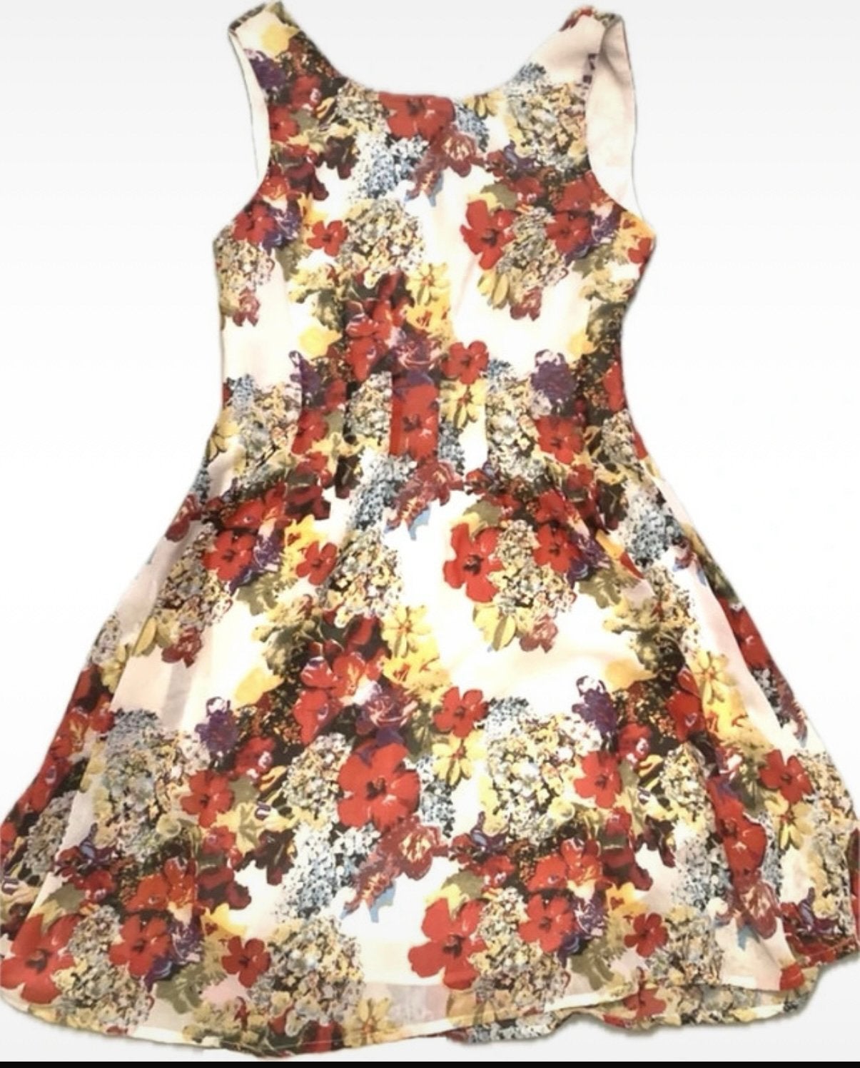 Zomerjurk small veri moda met bloemen, Kleding | Dames, Maat 38/40 (M), Oranje, Ophalen of Verzenden, Zo goed als nieuw