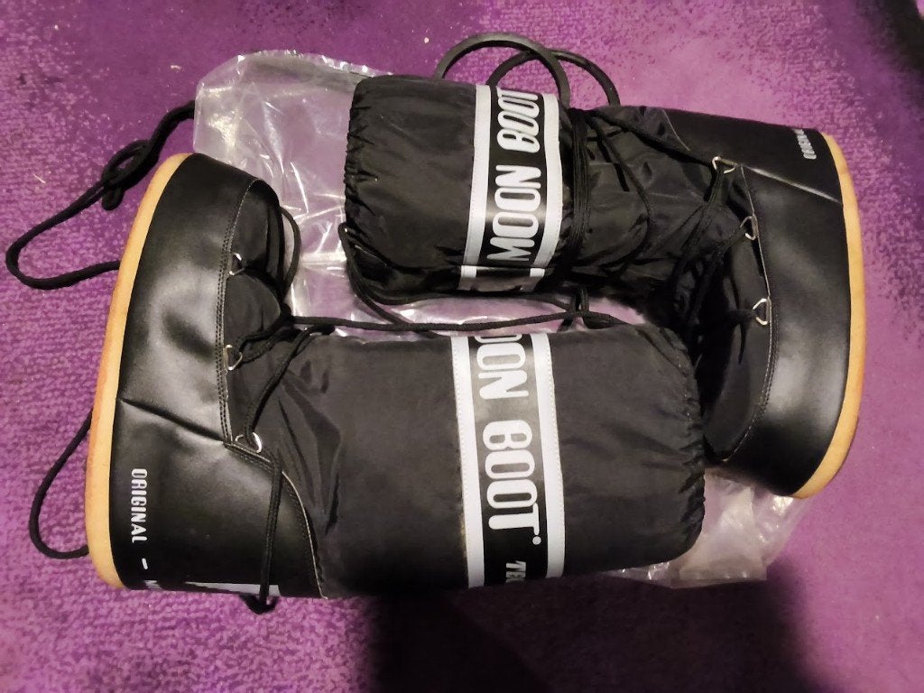 Moon Boot Tecnica OriginalVintage1990GemaaktinItalië T.45/47, Kleding | Dames, Ophalen, Zwart, Snowboots, Zo goed als nieuw