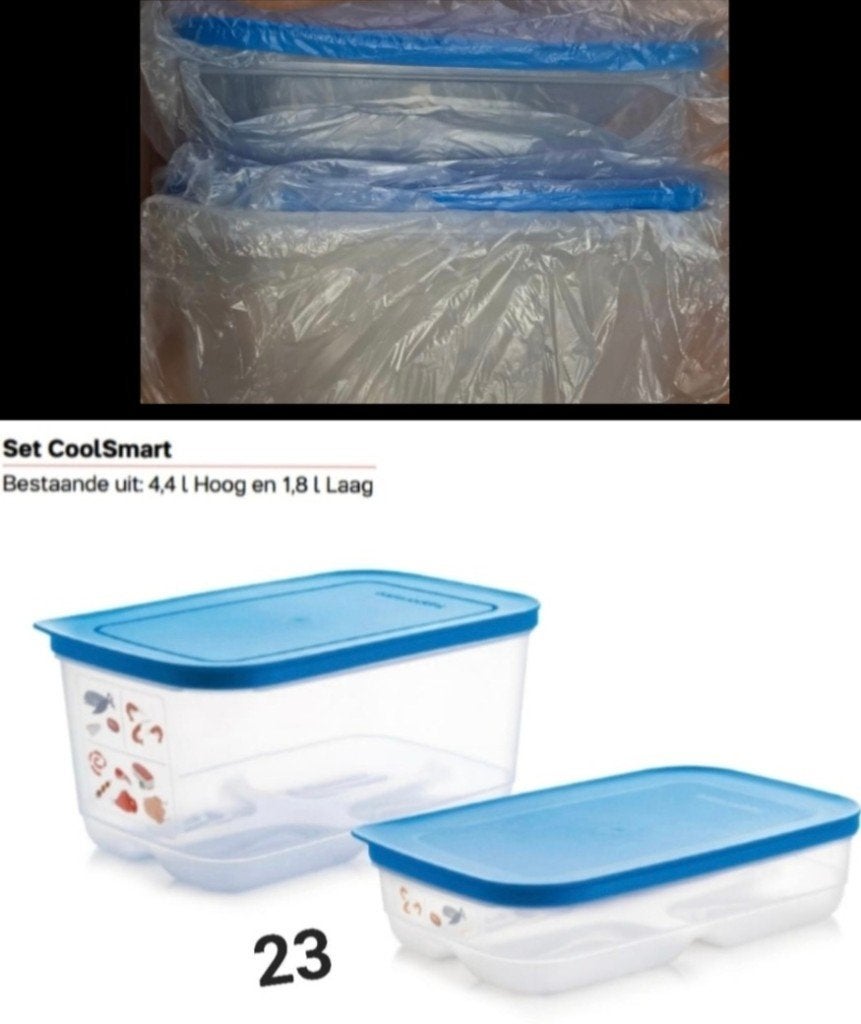Tupperware CoolSmart Set 1,8L & 4,4L, Neuf, Avec couvercle, Enlèvement ou Envoi, Récipient ou Bol