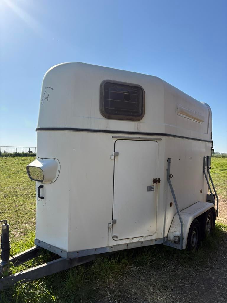 Paarden trailer voor 2 paarden, Enlèvement, Utilisé, Autres matériaux, Remorque 2 chevaux