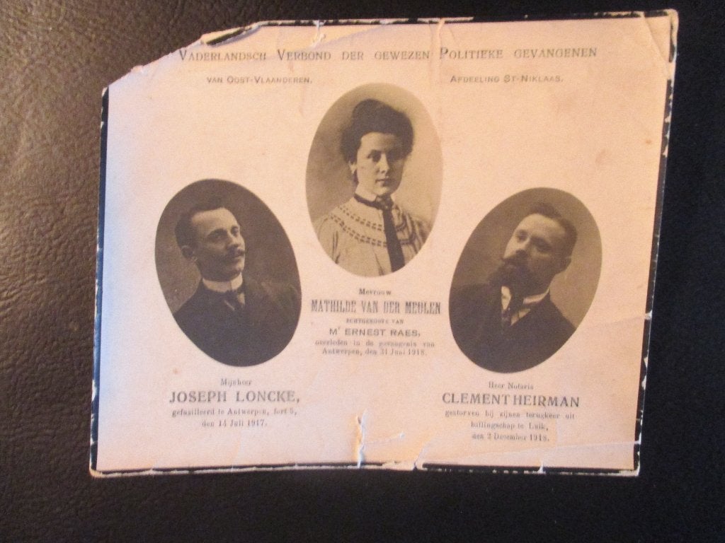 Oorlogsslachtoffers St. Niklaas 1917-'18., Envoi, Autres, Autres types