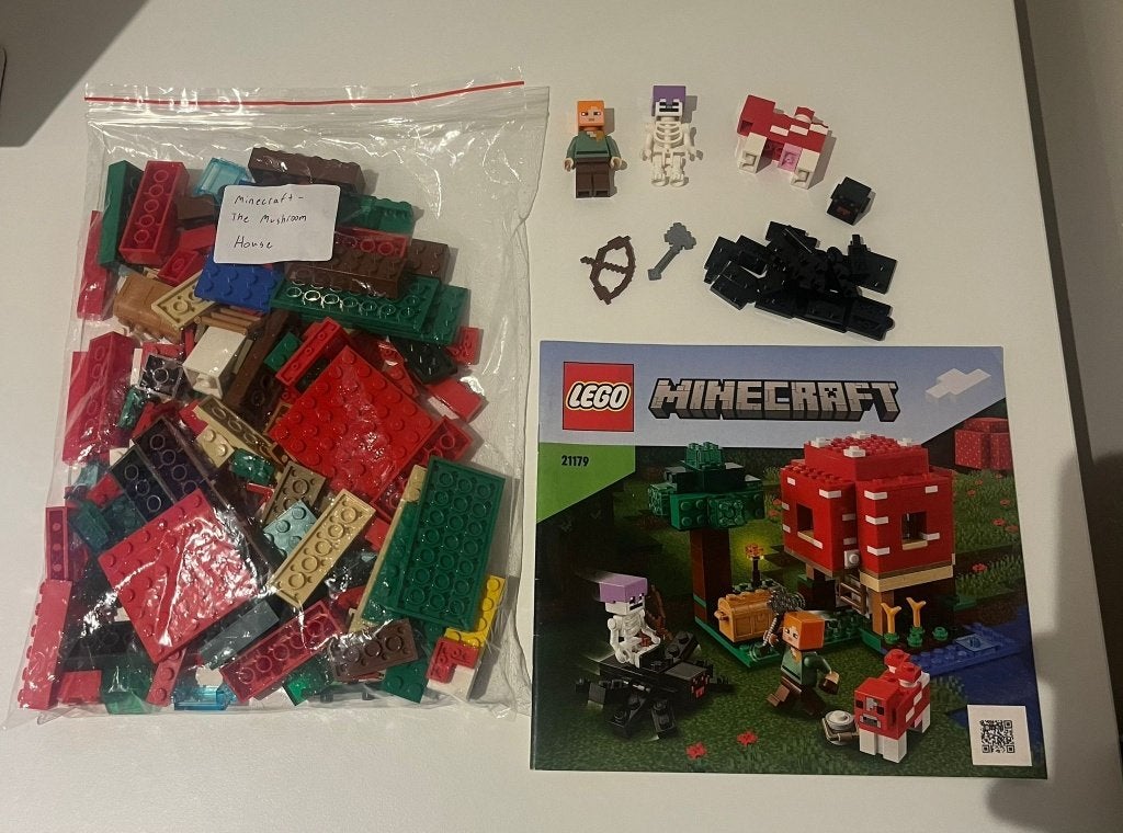 Lego Minecraft The Mushroom House - Set 21179, Lego, Ensemble complet, Comme neuf, Enlèvement