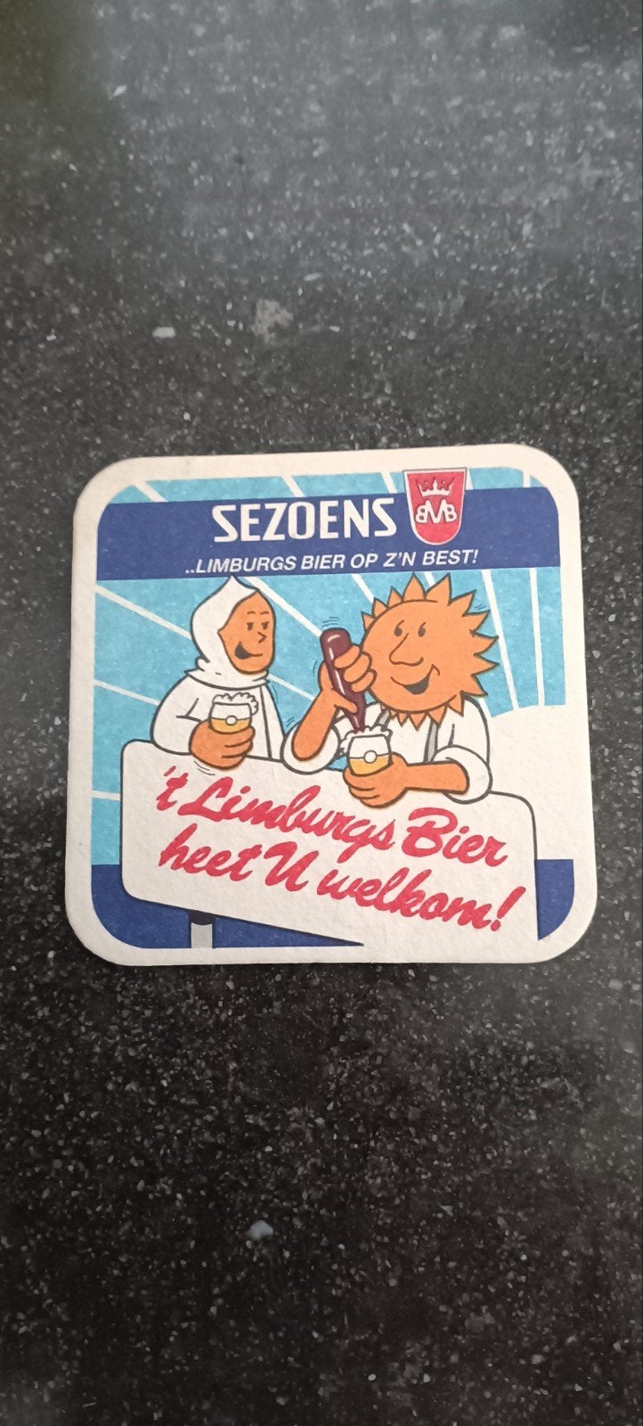 Oud bierviltje seizoens Limburgs bier, Verzamelen, Biermerken, Ophalen of Verzenden