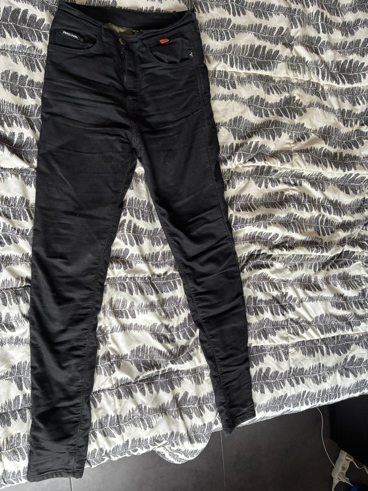 Motobroek dames M, Kleding | Heren, Ophalen of Verzenden, Zo goed als nieuw, Maat 48/50 (M), Zwart